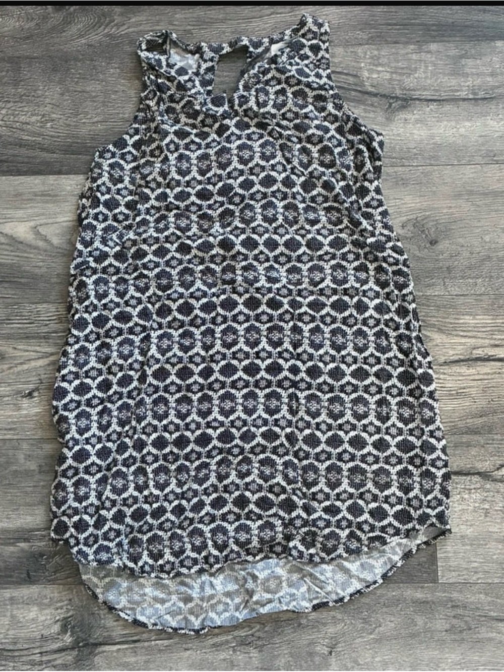 Womens Black & White Patterned dress